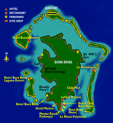 mappa di Bora Bora
